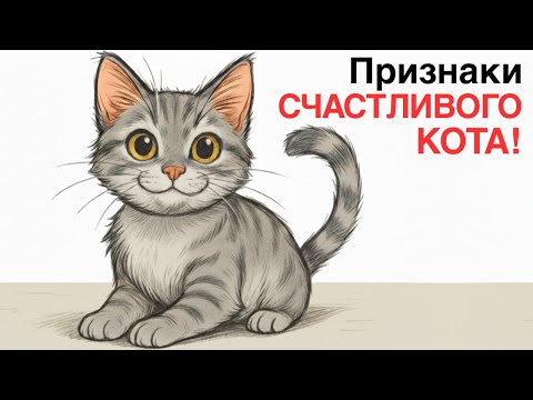 Если твой кот делает это, он ДЕЙСТВИТЕЛЬНО СЧАСТЛИВ!