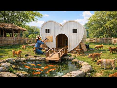 Building a Cozy Wooden Home for Puppies and Crafting a Bamboo Rabbit Cage β Smart DIY Construction