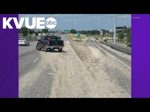 Section of I-35 in San Marcos dealing with delays after dump truck loses load