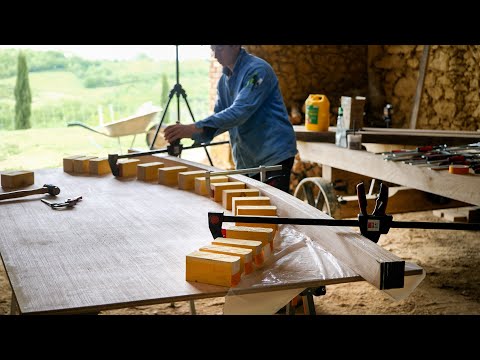 Bending a 2.5m Curved Oak Roof Beam