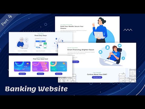 Responsive Banking Website Design Theme Using HTML/CSS/JS From Scratch - Part 4