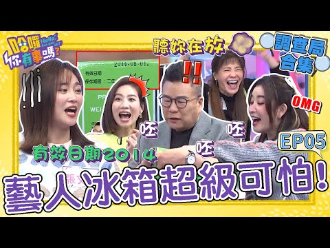 《哈囉！調查局》藝人冰箱超嚇人！張文綺食材「過期10年」沈玉琳吃完崩潰：呸呸呸！甄莉「超瞎理論」遭反駁：聽你在放Ｏ！沈玉琳 許維恩 民調大對決︱#哈囉你有事嗎