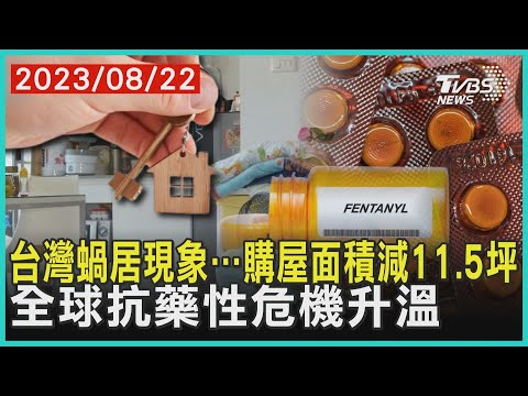 台灣蝸居現象…購屋面積減11.5坪    全球抗藥性危機升溫 | 十點不一樣 20230822@TVBSNEWS01