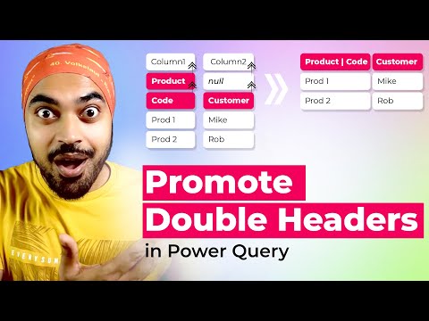 Promote Double Headers in Power Query | Solution