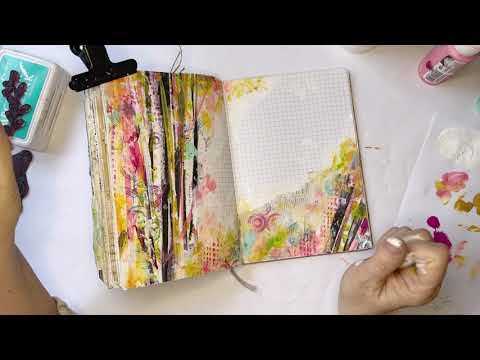 Using under paper in your art journal—Journal with me process video