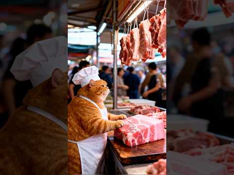 猫咪亲自下厨 #cat #pets #funny #AI动物视频