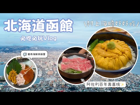 【函館必吃必玩】必吃村上海膽太驚艷｜朝市海鮮丼別亂吃會踩雷！｜泡溫泉的猴子太可愛🐒