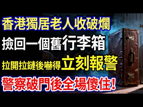 香港獨居老人收破爛，撿回一個舊行李箱，拉開拉鏈後嚇得立刻報警！警察破門後全場傻住！