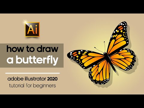 A BUTTERFLY | ADOBE ILLUSTRATOR 2020 TUTORIAL FOR BEGINNERS