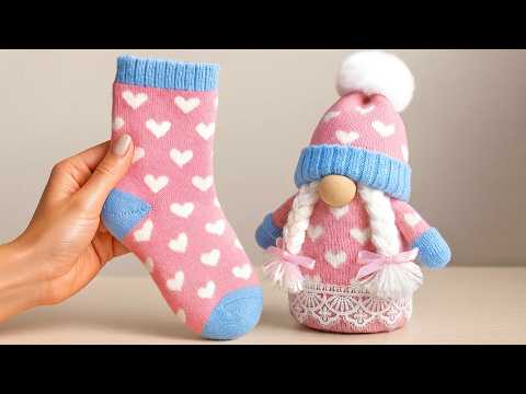 GENIUS! Old Socks Into Cute Gnomes! DIY Easy Crafts Idea Anyone Can Do!