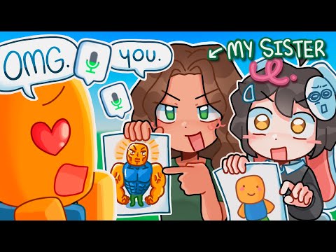 Teaching My Sister How To Draw in Roblox