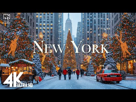 New York Christmas | The City That Never Sleeps, Glowing with Lights (4K Video Ultra HD)