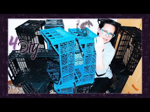 4 IDEAS GENIALES y muy ÚTILES con cajas o CESTAS plásticas de FRUTAS