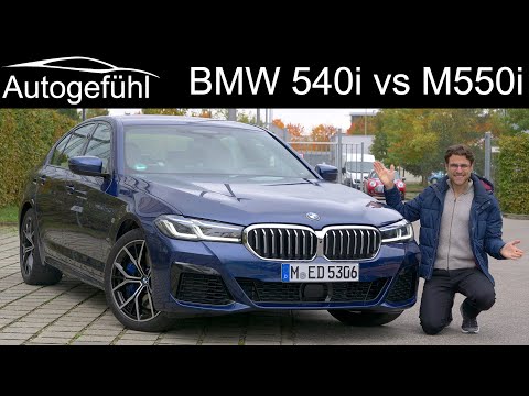 BMW 540i M Sport FULL driving REVIEW vs BMW M550i comparison 5-Series Facelift 2021