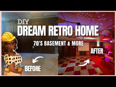 DIY Dream Retro Home | 70s Basement Makeover (Before & After) 