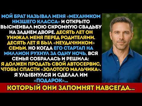 Брат 10 лет называл меня механиком низшего класса. А когда обанкротился - приполз просить денег