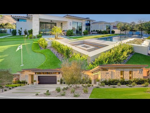 $6.3M Luxury Modern Mansion Las Vegas 5750 Sqft, 4BD, 5BD, Guard Gated, Golf, Pool & Spa & MORE!