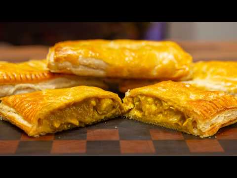 4 Chicken & Chinese Curry Pasties :  Made from leftover Roast Chicken