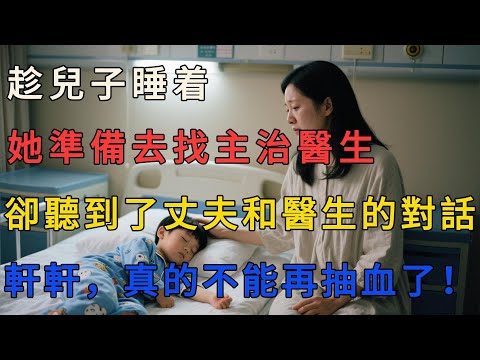 【完結】趁兒子睡着，她準備去找主治醫生，卻在門外，聽到了丈夫和醫生的對話。“陸總，軒軒才五歲，而且他本身就是貧血，真的不能再抽血了！”