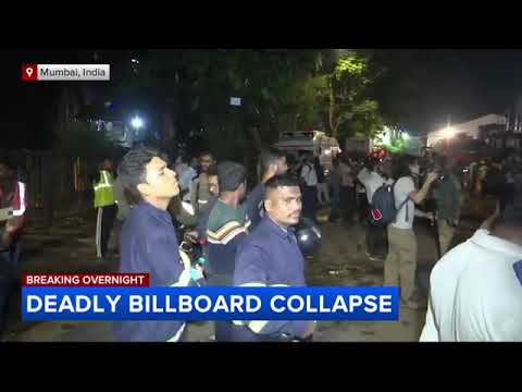 Collapsing billboard kills 3 and hurts 59 amid heavy rains in Mumbai