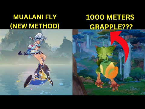 Longest Grapple Ever and New Way to Fly with Mualani in Genshin Impact