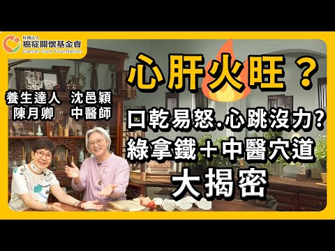 【「心肝火旺」燒不停?夏天口乾易怒、心跳沒力?「綠拿鐵、心經和肝經穴道」專家教你清熱降火】陳月卿 ft. 台北慈濟醫院 中醫部主治醫師 沈邑穎 古典針灸派傳人