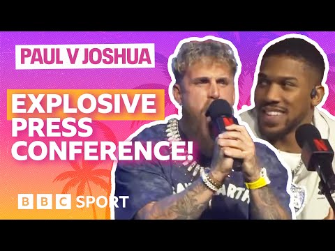 Jake Paul v Anthony Joshua - Press conference best bits | BBC Sport