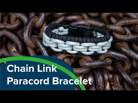Chain Link Cuff Paracord Bracelet