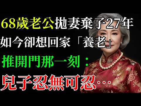 68歲老公失聯27年，在外面安家過日子，如今卻想回家養老，推開門：兒子急了…
