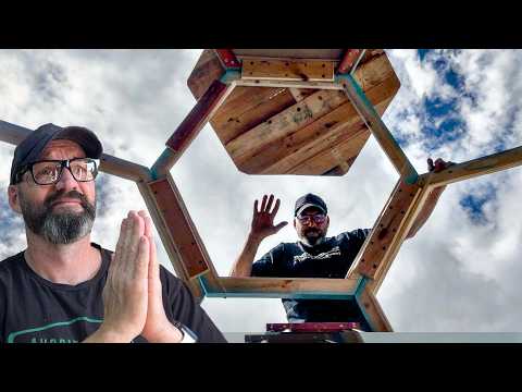 Turning 26 pallets into a giant dome in my backyard