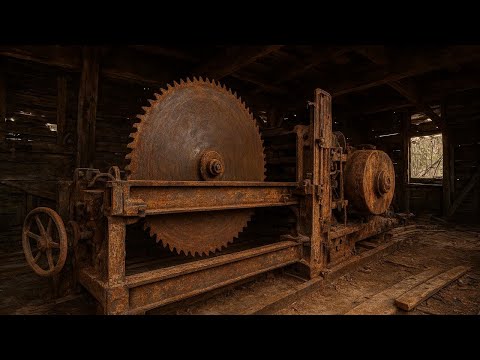 Reviving the Forgotten Beast:The Shocking Resurrection of a Rusted Wood Saw After Decades of Silence