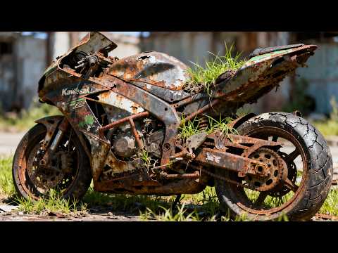 Man Fully Restores Abandoned Kawasaki Motorcycle back to New | Start to Finish by @Restorator man