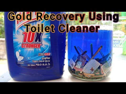 Gold Recovery Using Toilet Cleaner | Extracting Gold from Gold Fingers, SIM, Gold-Plated PCB