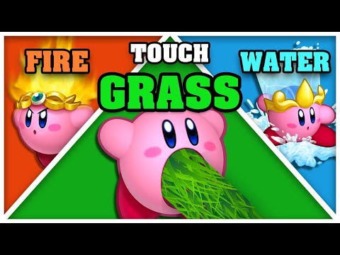 How fast can you touch grass/water/fire in Kirby games?