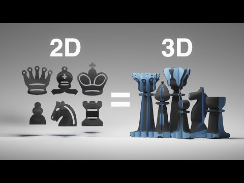 Modeling a Chess Set That Works in 2D and 3D