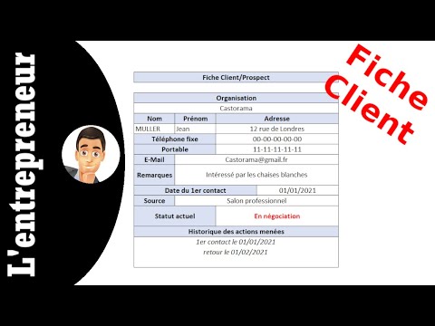 Automatiser vos fiches clients/Prospects sur Excel