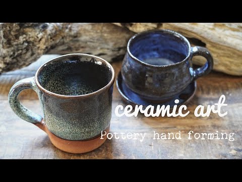 「陶芸」pottery/手びねりで２種類のコーヒーカップを造った【いろいろ作るchannel】１個売れちゃった