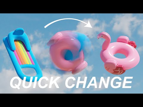 Spinning Object Transition/Quick Change for Blender 3D