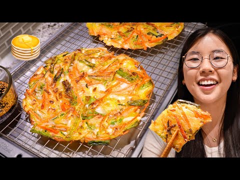 CRISPY Korean Vegetable Pancake 🥞 (The TRENDING way to eat your veggies!)