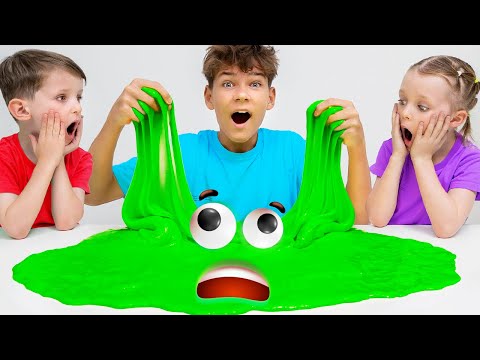 Creating Bright and Colorful Slime with Kids!