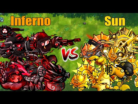 PVZ 1 Fusion 3.1 Challenge!! Team Inferno VS Team Sun VS 300 Zombie Random - Who Will Win?