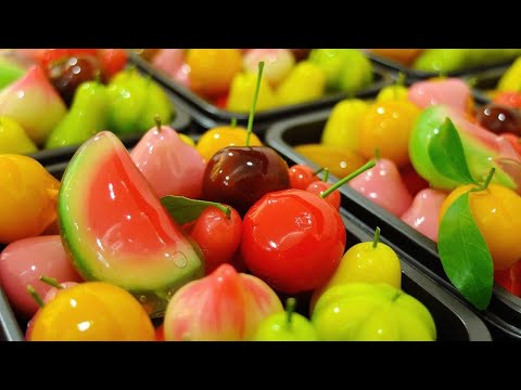 How to cook Thai dessert fruit-shape Mung Beans (Luk Chup)