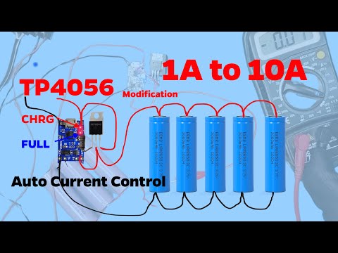 TP4056 Module Modification Using One MOSFET 1A to 10A boost | Li-ion Battery Charging