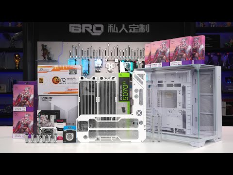 「BRO」4K Water Cooled PC Build Lian Li O11 Vision Compact With BTF No exposed power Cable #pcbuild