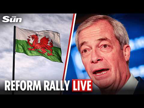 LIVE: Reform UK leader Nigel Farage holds rally in Newport, Wales