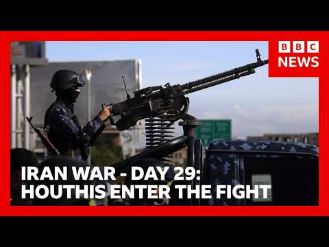 Houthis launch first attack on Israel as war enters second month | BBC News