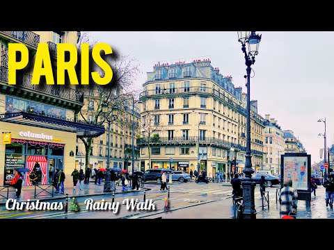 Paris France 🇫🇷Rainy Winter Walk in Paris| Secret Streets & Magical Atmosphere | A Walk In Paris |