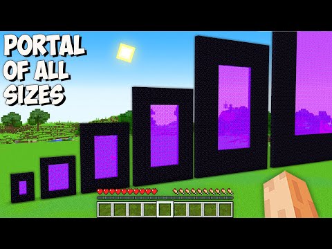I found NETHER PORTAL of ALL SIZES in Minecraft! SMALLEST PORTAL vs BIGGEST PORTAL!