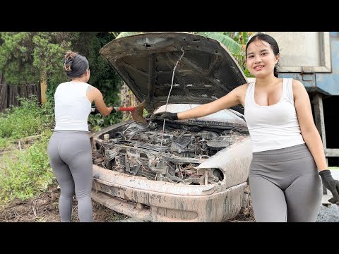 Talented 18-Year-Old Girl Restores Mazda 626 (1300kg) After Years of Abandonment!