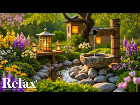 Relaxing Sleep Music + Bamboo Water Sounds 🌿 Insomnia Relief, Calm Anxiety and Sleep Instantly